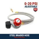 Gasone 4 Ft Propane Regulator Hose 0-20 Psi High Pressure Braided QCC1. Fixed Price $20.65.