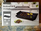 Nib Brookstone Indoor Electric Grill Non Stick Flame Free Adjustable Temperature. Fixed Price $39.99.
