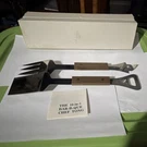 Vernco Stainless Steel 10-IN-1 Bar-b-que Chef Tong Bbq Tool Set, Wood Handles. Fixed Price $15.00.