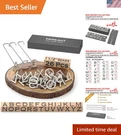 Pkpkaut 26PCS Mini 1/2" Branding Irons, Alphabet Custom Wood. Fixed Price $103.94.