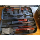 Home Wood Bbq Grill Tool Set With Case Barbeque. Fixed Price $11.05.