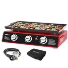 Royal Gourmet 3-BURNER Portable Griddle Bbq Outdoor Tabletop Propane Gas Grill. Fixed Price $115.99.