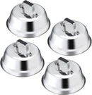 4PACK Cheese Melting Domes, 9IN Heavy Duty Stainless Steel Basting Cover For Gr. Fixed Price $33.95.