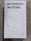 Weber Rotisserie Drive Motor CL8672A 120 Volts 9 Watt Rpm 2.5/2.8 Bbq Grill. Fixed Price $20.00.