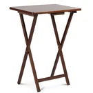 Pj Wood Folding Tv Tray Portable Living Room Snack Table, 2 Piece Set, Honey Oak. Fixed Price $50.99.