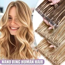 300PCS Thick Nano Ring Remy Human Hair Extensions Micro Loop Beads 12"-24"BLONDE. Fixed Price $93.98.