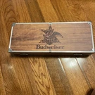 Budweiser Beer Wood Look Grill Kit Carrying Case 3 Piece Bbq Gift Set. Fixed Price $14.99.
