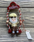 Vtg Christmas Ornament Hersheys Licensed 1994 Wood Chef Chenille Stick Swing. Fixed Price $10.49.