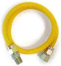 18" S.s Corrugated Yellow Epoxy Coated 3/4"MIP (1/2" Id) 3/4"FIP Gas Flexible. Fixed Price $27.83.