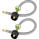 Only Fire 15 Inch Rv Propane Hose With Gauge,stainless Steel Pigtail .... Fixed Price $37.16.