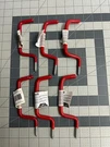 Nos 6-PACK Lot National Hardware N271-010 Red Vinyl Coated Ladder Tool Hook 4". Fixed Price $17.01.