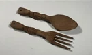 Vintage Wooden Big Fork & Spoon Set. Fixed Price $19.99.