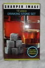 Sharper Image 10 Piece Drinking Stone Cube Set & Carrying Pouch New. Fixed Price $9.99.