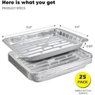 Aluminum Grill Trays - Set Of 25 Bbq And Accessories. Fixed Price $51.19.