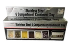 Mr. Bar Bq Premium Stainless Steel 6 Compartment Condiment Tray Utensils. Fixed Price $17.46.