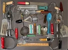 Build Lot Vintage Kitchen Tools Egg Beaters, Mixers, Spatulas, Pastry Cutters. Fixed Price $7.00.