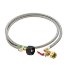 Lemfema Propane Refill Adapter Hose With QCC1/TYPE1 Gauge, Silver, Gold. Fixed Price $33.96.