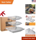 Stainless Steel Basket Set - 3 Pack For All Grills & Smokers. Fixed Price $93.99.