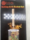 Bbq Rolling Grill Basket 304 Stainless Steel Camping Cooking Tool For Vegetables. Fixed Price $25.00.
