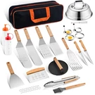 Griddle Accessories Kit, Hasteel 20 Pcs Flat Top Grill Set For Camping, Spatula. Fixed Price $39.36.
