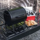 Portable Charcoal Grill & Side Fire Box Bbq Smoker For Camping Black. Fixed Price $68.00.