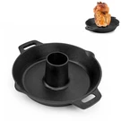 Charkettle Cast Iron Poultry Roaster Beer Can Chicken Holder Roasting Pan. Fixed Price $67.97.