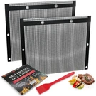 Oleex Non-stick Large Bbq Grilling Bags + Basting Brush Reusable Ptfe Mesh .... Fixed Price $15.05.