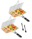 Unco Fish Grilling Basket, 2 Pcs With Brush, Folding Portable Stainless Steel.... Fixed Price $44.02.