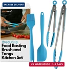 Performore Heavy Duty Silicone Food Basting Brush And Tongs Kitchen Set, Heat. Fixed Price $13.71.