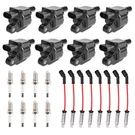 Hyr Set Of 8 Ignition Coil Pack And Spark Plugs Wires Fit For Chevrolet. Fixed Price $165.40.