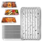 Mestaek 20PACK 13" 8.6" Foodgrade Aluminum Foil Disposable Bbq Grill Trays .... Fixed Price $28.58.