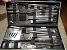 New Romanticist 23PC Premium Stainless Bbq Grill Set With Thermometer And Case. Fixed Price $29.99.