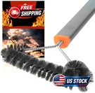 Bbq Grill Brush Stainless Steel Bristle Cleaner 3 Head Scraper Black. Fixed Price $12.99.