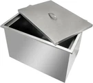 Drop-in Ice Chest, Outdoor Kitchen Stainless Steel Cooler With Handle Cover. Fixed Price $102.58.