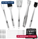 Bbq Accessories Kit - 20PCS Stainless Grill Tools Set For Smoker Camping Bar. Fixed Price $26.55.