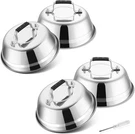 6 Inch Round Melting Dome Griddle Lid Set Of 4 Stainless Steel Small Silver. Fixed Price $30.29.