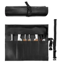 Genuine Leather Knife Roll Case - 1 6 Slots Bag Pouch For Chefs, Tool, Bbq. Fixed Price $48.99.