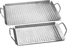 Outset 76630 Stainless Steel Grill Topper Grid, Of 2, 11"X7" And 11"X17". Fixed Price $48.79.