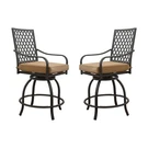 Outdoor Living Swivels Bar Stools, Bistro Set For Garden Balcony. Fixed Price $309.99.