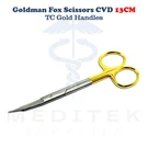 Surgical Goldman Fox Scissors Curved Tc 13CM Tungsten Carbide Tissue Suture Cut. Fixed Price $43.69.