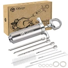 Ofargo Stainless Steel Meat Injector Syringe Kit 4 Marinade Needles For Bbq. Fixed Price $46.53.