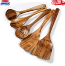 5 Pcs Wooden Spurtles Spoons Cooking Utensils Set Natural Acacia Kitchen. Fixed Price $33.23.