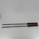 (2) Coleman Bbq Skewers Pc 18 Inch Long Stainless Steel Brazilian Meat Kebabs. Fixed Price $6.88.