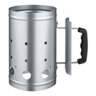 4LB Thick Steel Chimney Starter For Even Charcoal Burn Silver. Fixed Price $24.27.