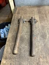 Antique Two Man Crosscut Saw Logger Tool Wood Handles Set Pair Disston Sons. Fixed Price $99.99.
