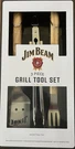 Brand New Jim Beam 3 Pc Bbq Grill Tool Set Wooden Handle Fork Tongs, Spatula. Fixed Price $15.00.