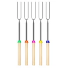5PC 32" Smores Sticks Fire Pit Marshmallow Roasting Fork Camping Hot Dog Skewer. Fixed Price $9.99.