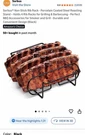 Rib Non-stick Porcelain Coated Steel Roasting Stand Holds 4 Racks. Fixed Price $12.99.