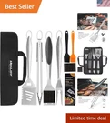 8PCS Bbq Grill Tools Set With Extra Thick Stainless Steel Spatula, Fork, Tong.... Fixed Price $67.12.