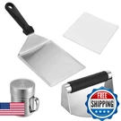 Smashed Burger Kit With Stainless Steel Press, Grill Spatula, Seasoning. Fixed Price $44.29.